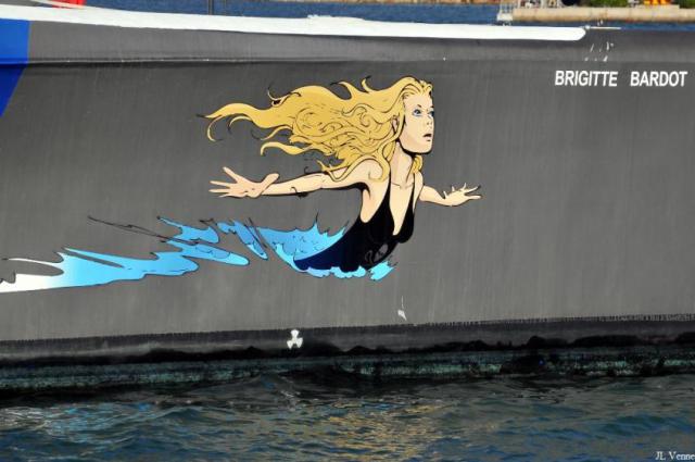 Le Brigitte Bardot navire de Sea Schepherd ancré à Toulon. 